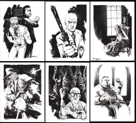 Andy Bennett - Preacher Character Commissions 6Pc Set - Jesse Custer, Cassidy, Herr Starr, Saint of Killers, Odin Quincannon, Allfather - Signed - 2019