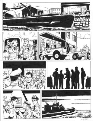 Le Bras Andrã© | Planche originale 13 BUCK DANNY (classic) tome 7 - Sea Dart - | Galerie Napoléon