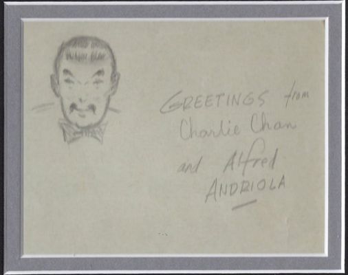 Alfred Andriola | Al Andriola Charlie Chan Drawing | Graphic Collectibles