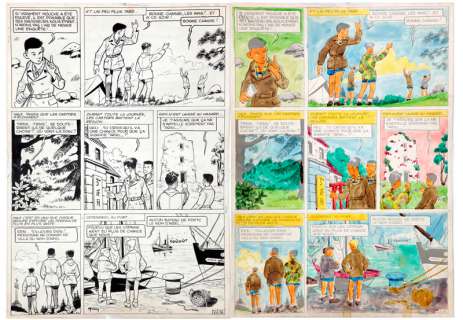 Mitacq | La Patrouille des Castors, planche n°16 Ã  l’encr… | Banque Dessinée