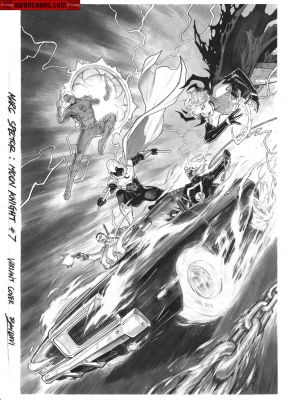 Michele Bandini | Covers / Pinups Issue Marc Spector Moon Knight # 7 Page Cover | Kwan Chang