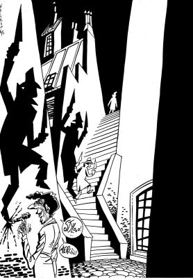 Foerster Philippe | Illustration originale préface Certains l’aiment noir | Galerie Napoléon