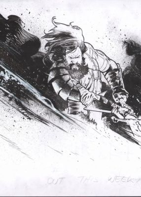 Andrei Bressan – BIRTHRIGHT – Skybound – pre issue 1 advertising art – 17 x 11 inches | Berserker Art