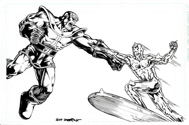 Guy Dorian | Silver Surfer Vs. Thanos Pinup | Romitaman