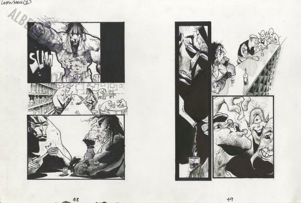 Sam Kieth | Lobo: Highway To Hell Issue 1 Page 48 And 49 | Albert Moy