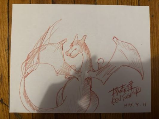 Dark Charizard Ken Sugimori Original Sketch | eBay US (Buy It Now)