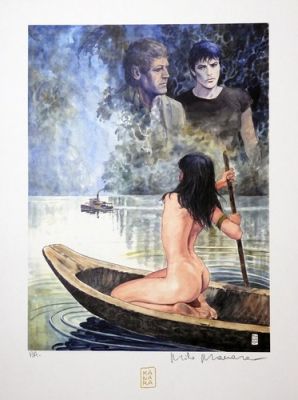 STAMPA MILO MANARA BERGMAN FIRMATA A MATITA ORIGINALE LUCCA MUSEO FUMETTO 30X40 | eBay Europe (Buy It Now)