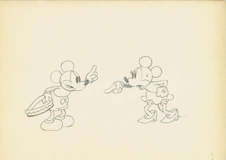 PUPPY LOVE - Studio Disney, 1933. Dessin d’animation de Mickey et Minnie | Rossini