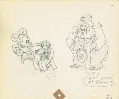 SOCIETY DOG SHOW Studio Disney, 1939. Dessin d’animation de Mickey, Pluto | Rossini