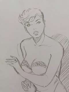 Berthet, Philippe - 4x Dessin original - Pin-up | Catawiki