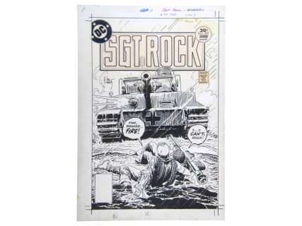 1977 Sgt. Rock #305 Cover Art, Joe Kubert | Weiss Auctions