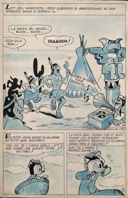 Giulio Chierchini | Lot 131 - Tavola originale - Volpetto - Bianconi | Finarte