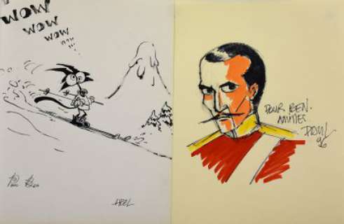 Abel + Paul - 2 dessins sur papier libre dimension 20,5 x 27… | Arthema Auction
