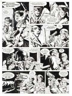 Mitton, Jean-Yves - Originele pagina (p.4) - Bloed en Stilte 5 - De zeven pijlers - (1991) | Catawiki