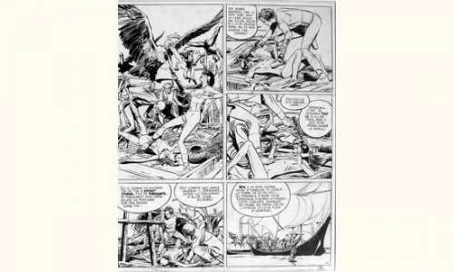 PLANCHES et DESSINS ORIGINAUX GILLON. Paul. Â« Les Naufragés du Temps Â» | Tessier Sarrou