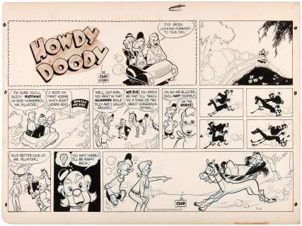"HOWDY DOODY" 1952 SUNDAY PAGE ORIGINAL ART. | Hake’s