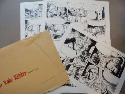 Scholz, Claus D. - Striphistorisch materiaal De Rode Ridder - Twee en een halve originele pagina - De eerste proefplaten - (2004) | Catawiki
