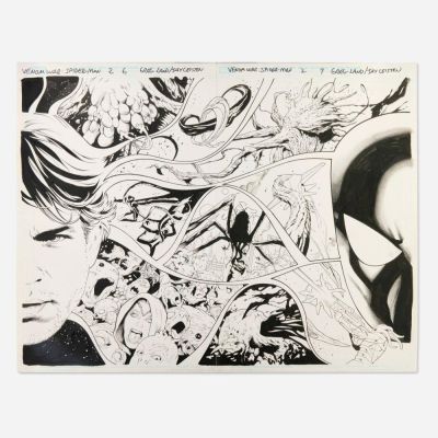 Greg Land and Jay Leisten, Venom War: Spider-Man #2 Story Pages 6-7 Original Art (Marvel Comics, 2024) | Landry Pop Auctions