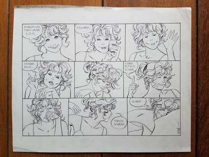 Arman en Ilva - Originele tekening met Iva voor prent t.g.v. 10 jaar Het Stripschap  - (1977) | Catawiki