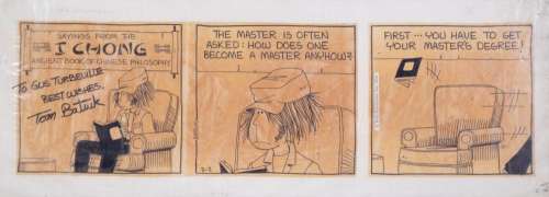 COMIC STRIP ART 1974 "FUNKY WINKERBEAN" BY TOM BATIUK (1947 -) | misc / divers