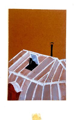 Ferenc Pinter | Original illustration for Maigret. Cm. 12,5x20 applicata su cartoncino cm. 16x27. Gouache. Code 2164. | Segni e Disegni