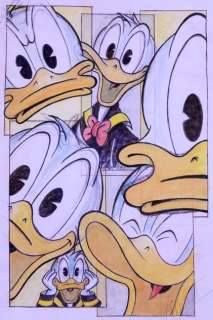 Donald Duck - Original colour sketch by Millet - Donald Duck Comic Strip - EO | Catawiki