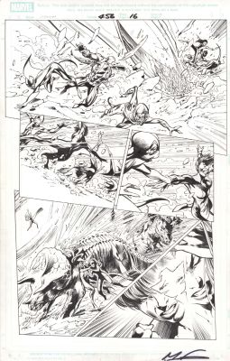 Davis, Farmer | Alan Davis - X-Men #456 Pg 16, X-Men & Eary X-23 in Savage Land Battle | ComicArtFans Classifieds