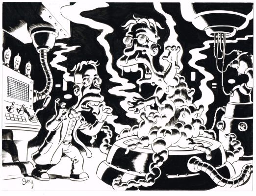 Hilary Barta | Professor Frink Commission | ComicArtFans Classifieds