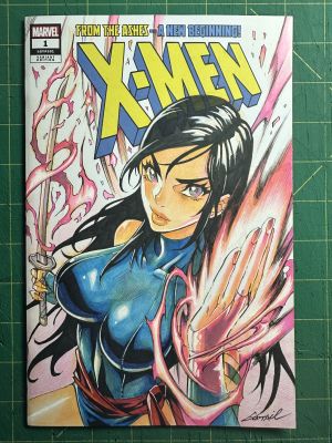 Godtail | Psylocke By Godtail - Sketch Cover / Front | ComicArtFans Classifieds