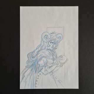 Mara. Crayonné.... | MARA. Crayonné. Femme bélier. 29,7 x 21 cm. Avec d... | Aibo Art Auction