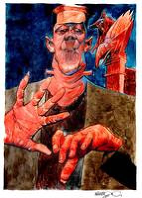 Corrado Mastantuono | Original illustration for Frankenstein. Cm. 33x48. Signed. Mint. Code 2238. | Segni e Disegni