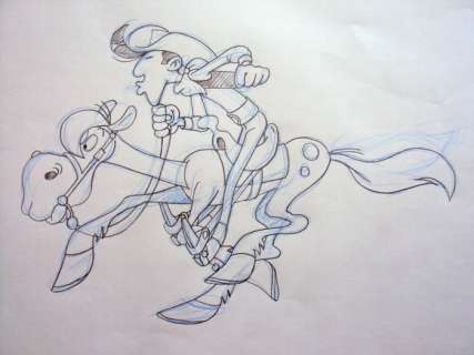 Studios Belvision - Dessin original Ã  la mine de plomb - Lucky Luke | Catawiki