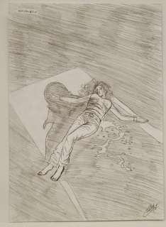 Gihef | GIHEF - LES ENCHAINES TOME 3 - DESSIN ORIGINAL CRAYON SIGNE - A4 | The Skull