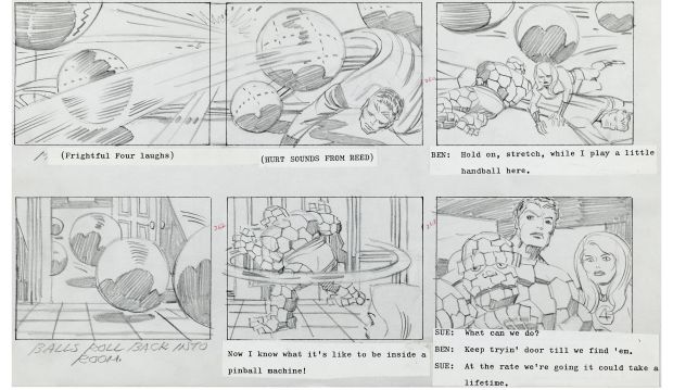Jack Kirby | Jack Kirby - Fantastic Four Cartoon Storyboard 61 | ComicArtFans Classifieds