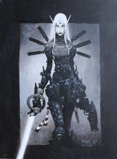 Original illustr. - Cyborg - acrilico cm 35x50 - Page volante - autres (2017) | Catawiki