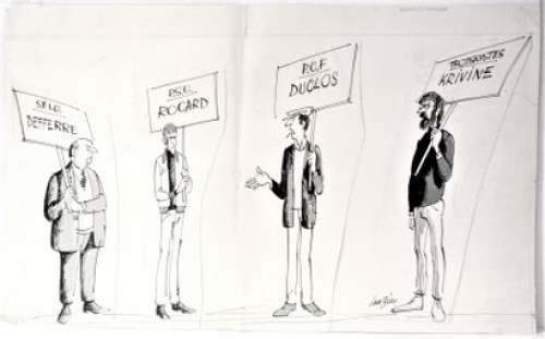 Gérard Lauzier -... | Gérard Lauzier - 4 dessins à l’encre de Chine collés... | Arthema Auction