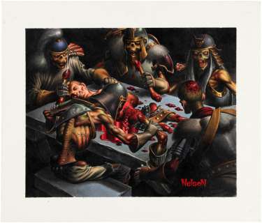 "MAGIC: THE GATHERING - WEIRD HARVEST" PROPOSED CARD ORIGINAL ART BY NELSON DeCASTRO. | Hake’s