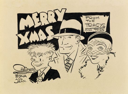 Lot 216 - Gould Chester - "Dick Tracy Christmas Card", 1933 | Urania Casa d’Aste