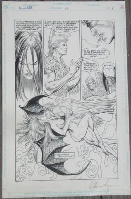 WILL SIMPSON Hellblazer #60 page 6 Half Page Splash Original Comic Art