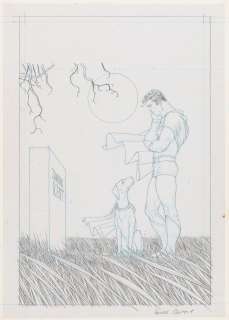  - "ALL-STAR SUPERMAN" #6 COMIC BOOK COVER ORIGINAL ART BY FRANK QUITELY.