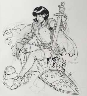 Meynet, Félix - Illustration originale - Scène Médiévale | Catawiki