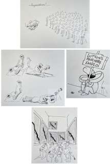 Pévé+Zak+Kiki/Ensemble composé de 4 dessins originaux… | Dagoty