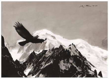 ROCHETTE - Lot 57 - JEAN-MARC ROCHETTE Le Mont blanc, illustration originale...