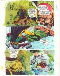 Dave Meikis, John Kalisz, Rags Morales | Hourman #6 P.16 Color Guide Art - Hourman Vs. Amazo Action - 1999 | Anthony’s Comic Book Art
