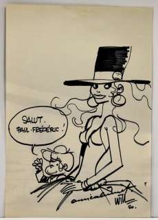 Will - Isabelle... | Will - Isabelle - dessin original au stylo feutre noir... | Arthema Auction