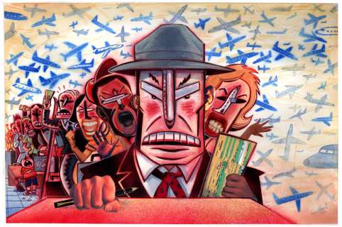 Peter Kuper | "Air Rage" Original | Peter Kuper