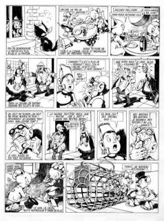 Calvo | Â«CricriÂ». Encre de Chine et crayon bleu pour la planche 9 de ce récit. | Tessier Sarrou