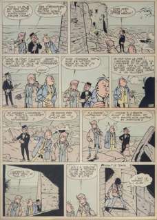 Tillieux | Gil Jourdan - La voiture immergée Encre de Chine avec couleurs | Millon