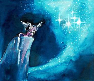 Mickey Mouse As The Sorcerer’s Apprentice - Original Painting - Tony Fernandez - Art original | Catawiki