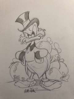 Zio Paperone  - Mattia Surroz - original sketch - Page volante - EO | Catawiki